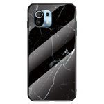 Well-Protected Anti-Scratch Marbling Pattern Design Tempered Glass Cell Phone Cover for Xiaomi Mi 11 Lite 4G / 5G / 11 Lite 5G NE