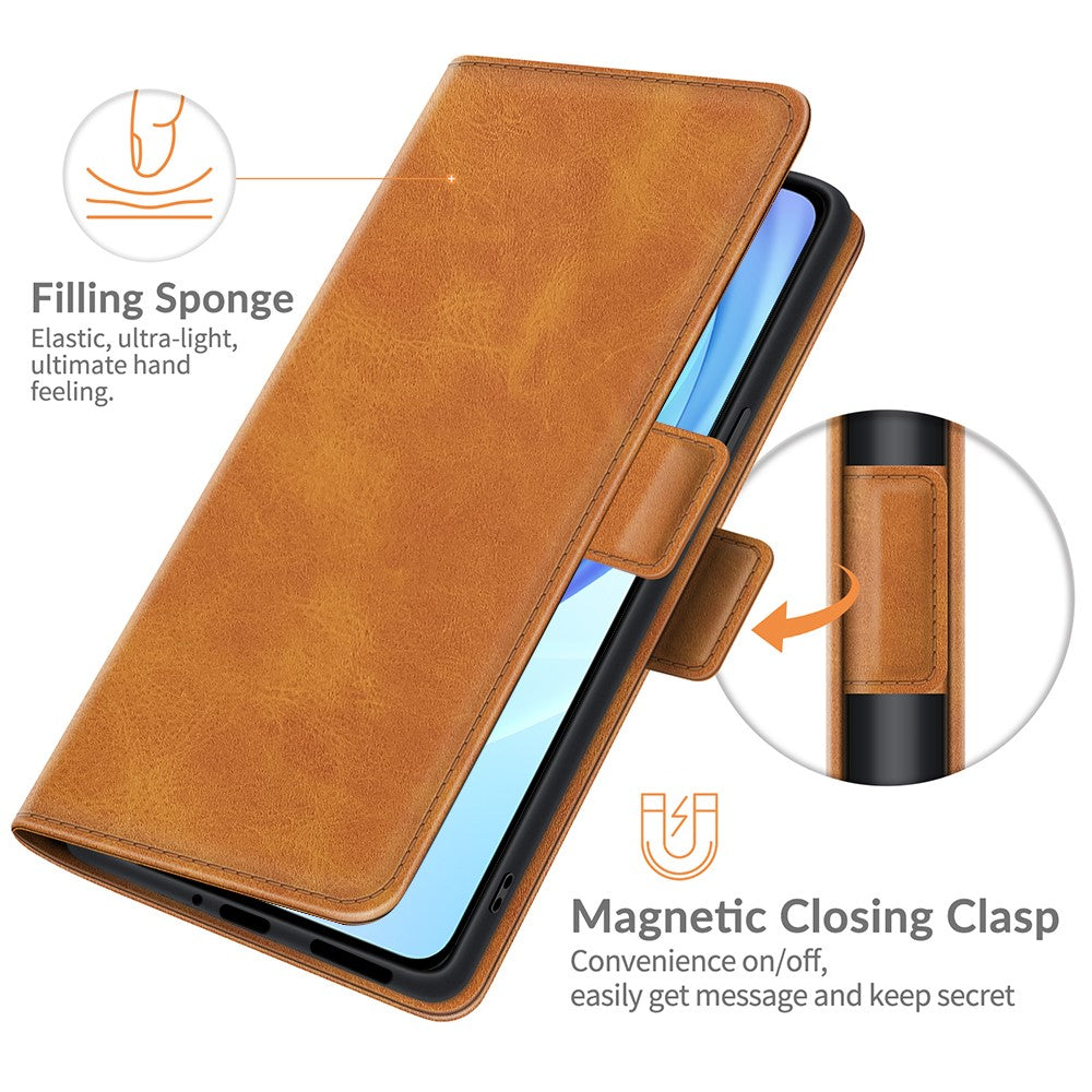 Magnetic Double Clasp PU Leather Wallet Stand Case Shell for Xiaomi Mi 11 Lite 4G / 5G / 11 Lite 5G NE