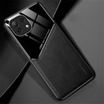 Leather Coated Hybrid Case Precise Cut-Out Cover with Built-in Magnetic Metal Sheet Design for Xiaomi Mi 11 Lite 4G / 5G / 11 Lite 5G NE