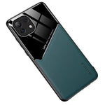 Leather Coated Hybrid Case Precise Cut-Out Cover with Built-in Magnetic Metal Sheet Design for Xiaomi Mi 11 Lite 4G / 5G / 11 Lite 5G NE