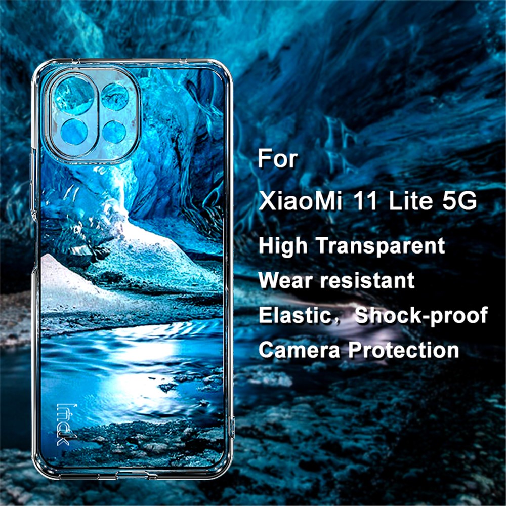 IMAK UX-5 Series Soft TPU Transparent Phone Protective Back Case Cover for Xiaomi Mi 11 Lite 4G / 5G / 11 Lite 5G NE
