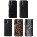Textured PU Leather Coated TPU+PC Protective Phone Cover Case for Xiaomi Redmi Note 10 4G / Note 10S / Poco M5s 4G