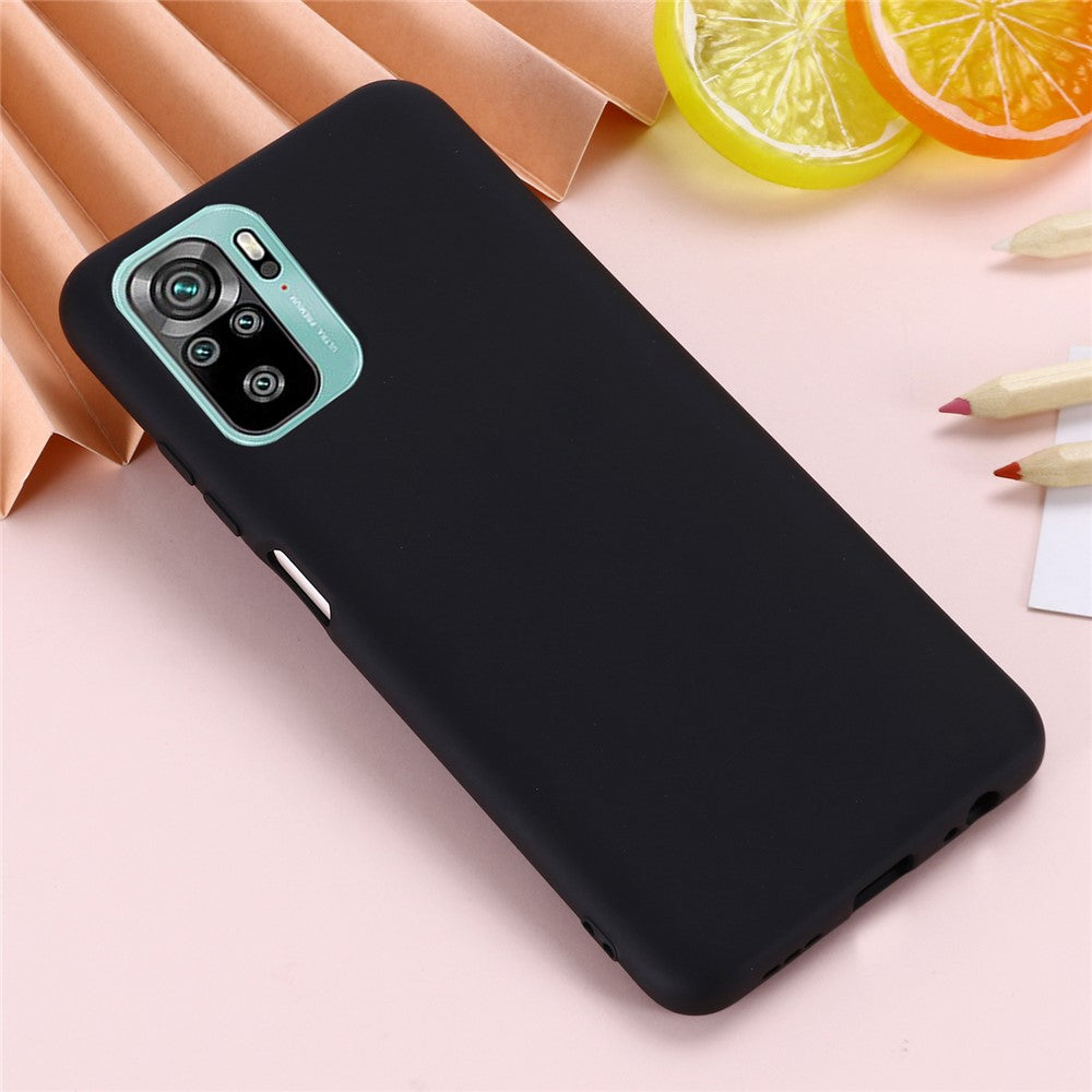 Liquid Silicone Soft Cover Case with Handy Strap for Xiaomi Redmi Note 10 4G / Redmi Note 10S / Poco M5s 4G