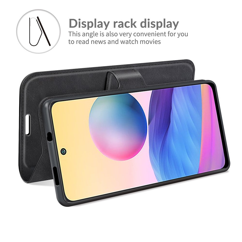 Magnetic Clasp Shockproof Phone Case Wallet Stand Flip Leather Cover for Xiaomi Redmi Note 10 5G / Poco M3 Pro 5G / 4G
