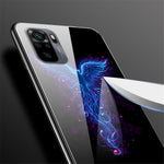 Fancy Style Printing Glass + PC + TPU Hybrid Phone Shell for Xiaomi Redmi Note 10 4G / Note 10S / Poco M5s 4G Protector Case