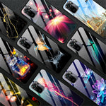 Fancy Style Printing Glass + PC + TPU Hybrid Phone Shell for Xiaomi Redmi Note 10 4G / Note 10S / Poco M5s 4G Protector Case