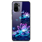 Fancy Style Printing Glass + PC + TPU Hybrid Phone Shell for Xiaomi Redmi Note 10 4G / Note 10S / Poco M5s 4G Protector Case