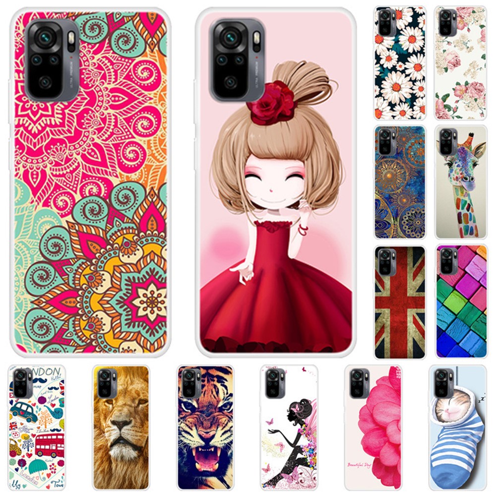 Pattern Printing Flexible TPU Full Protection Phone Case Cover for Xiaomi Redmi Note 10 4G / Note 10S / Poco M5s 4G