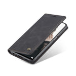 CASEME 013 Series Simple Design Automatic Suction Leather Wallet Stand Case for Xiaomi Redmi Note 10 4G / Note 10S / Poco M5s 4G