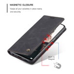 CASEME 013 Series Simple Design Automatic Suction Leather Wallet Stand Case for Xiaomi Redmi Note 10 4G / Note 10S / Poco M5s 4G