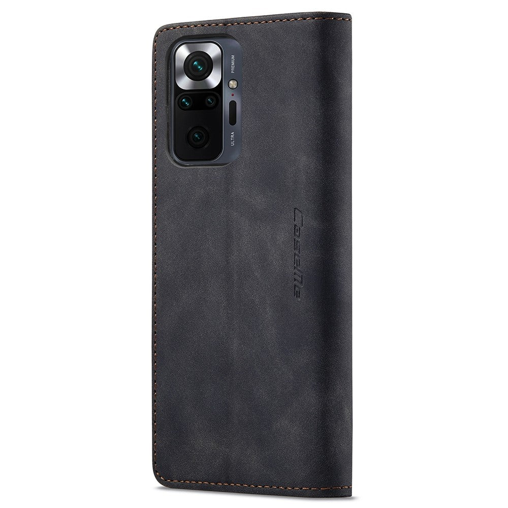 CASEME 013 Series Brief Design Automatic Suction Leather Wallet Case for Xiaomi Redmi Note 10 Pro 4G (India)/(Global)/Note 10 Pro Max