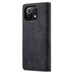 CASEME 013 Series Automatic Suction Simple Design Leather Wallet Case for Xiaomi Mi 11 Lite 4G / 5G / 11 Lite 5G NE