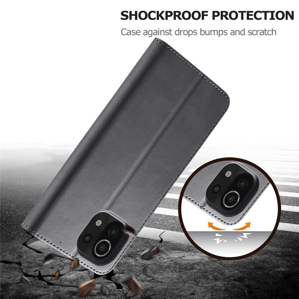 LC.IMEEKE Wallet Stand Leather Protection Shell Phone Cover Case for Xiaomi Mi 11 Lite 4G / 5G / 11 Lite 5G NE