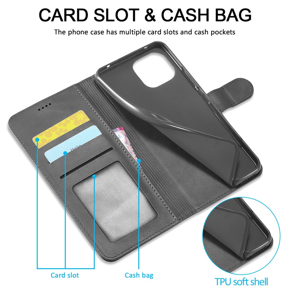 LC.IMEEKE Wallet Stand Leather Protection Shell Phone Cover Case for Xiaomi Mi 11 Lite 4G / 5G / 11 Lite 5G NE