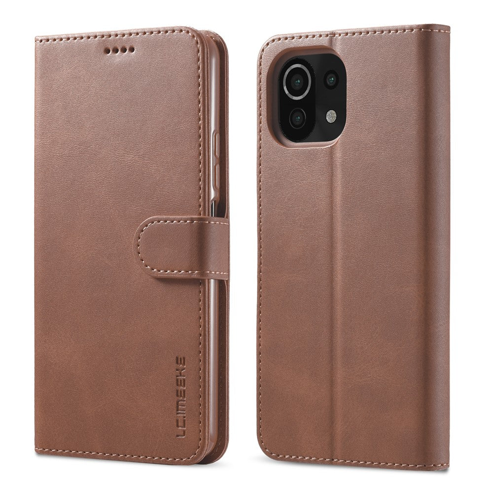 LC.IMEEKE Wallet Stand Leather Protection Shell Phone Cover Case for Xiaomi Mi 11 Lite 4G / 5G / 11 Lite 5G NE