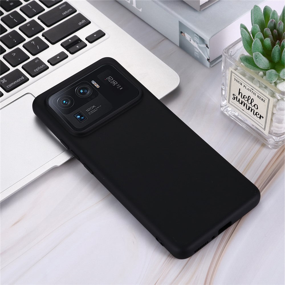 Liquid Silicone Soft Case Protective Shell with Handy Strap for Xiaomi Mi 11 Ultra