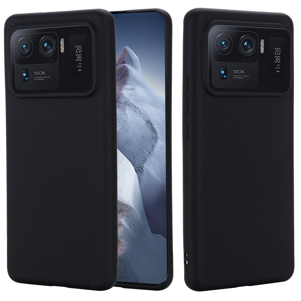 Liquid Silicone Soft Case Protective Shell with Handy Strap for Xiaomi Mi 11 Ultra