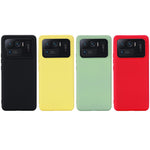 Liquid Silicone Soft Case Protective Shell with Handy Strap for Xiaomi Mi 11 Ultra