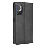 Magnetic Closure Vintage Style Phone Case Wallet Stand Leather Cover for Xiaomi Redmi Note 10 5G/Poco M3 Pro 5G/4G