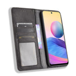 Magnetic Closure Vintage Style Phone Case Wallet Stand Leather Cover for Xiaomi Redmi Note 10 5G/Poco M3 Pro 5G/4G
