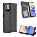 Magnetic Closure Vintage Style Phone Case Wallet Stand Leather Cover for Xiaomi Redmi Note 10 5G/Poco M3 Pro 5G/4G