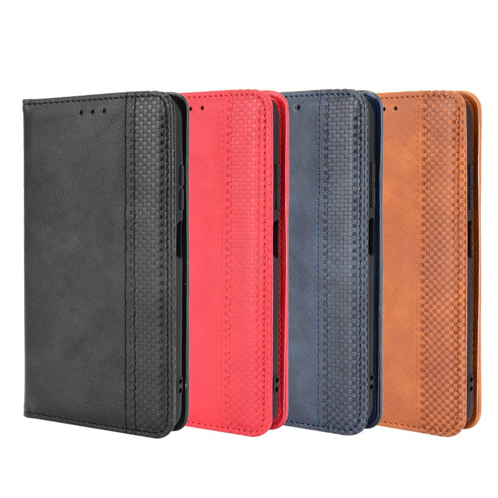 Magnetic Closure Vintage Style Phone Case Wallet Stand Leather Cover for Xiaomi Redmi Note 10 5G/Poco M3 Pro 5G/4G