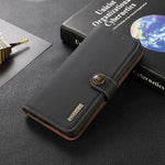 KHAZNEH Genuine Leather Phone Shell Full Protection Case with RFID Blocking Anti-theft Swiping Design for Xiaomi Mi 11 Lite 4G / 5G / 11 Lite 5G NE