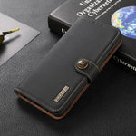 KHAZNEH Fullt skyddande mobilskal i äkta läder med RFID-blockerande stöldskyddande design för Xiaomi Redmi Note 10 5G/Poco M3 Pro 4G/Poco M3 Pro 5G