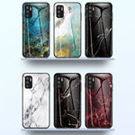 Anti-Scratch Marbling Pattern Design Well-Protected Tempered Glass Cell Phone Cover for Xiaomi Redmi Note 10 5G/Poco M3 Pro 4G/Poco M3 Pro 5G