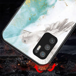 Anti-Scratch Marbling Pattern Design Well-Protected Tempered Glass Cell Phone Cover for Xiaomi Redmi Note 10 5G/Poco M3 Pro 4G/Poco M3 Pro 5G