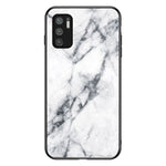 Anti-Scratch Marbling Pattern Design Well-Protected Tempered Glass Cell Phone Cover for Xiaomi Redmi Note 10 5G/Poco M3 Pro 4G/Poco M3 Pro 5G