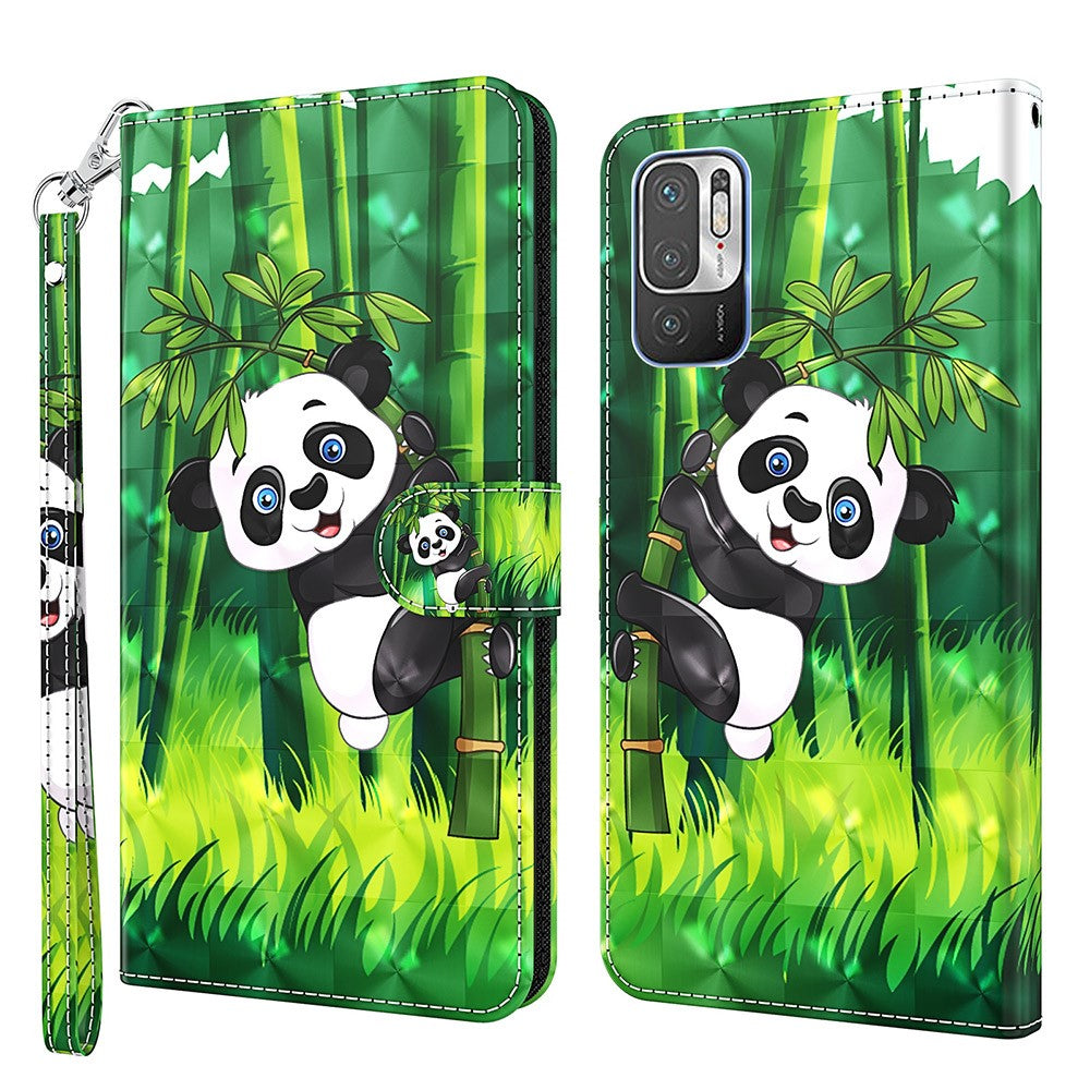 For Xiaomi Redmi Note 10 5G/Xiaomi Poco M3 Pro 4G / 5G Wallet Phone Case Pattern Printed PU Leather Magnetic Closure Flip Cover with Strap/Cards Holder
