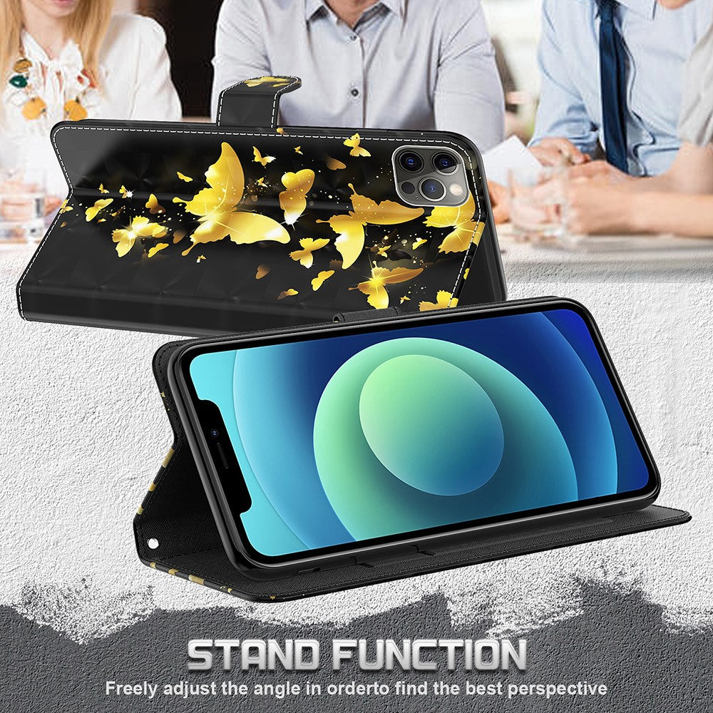 Wallet Stand PU Leather 3D Pattern Printing Phone Cover Shell for Xiaomi Redmi Note 10 Pro Max/Note 10 Pro 4G (Global)/(India)