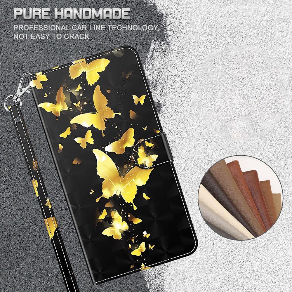 Wallet Stand PU Leather 3D Pattern Printing Phone Cover Shell for Xiaomi Redmi Note 10 Pro Max/Note 10 Pro 4G (Global)/(India)