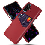 Shockproof Cloth + PU Leather Coated PC Phone Case Protector with Card Slot for Xiaomi Redmi K40 Gaming