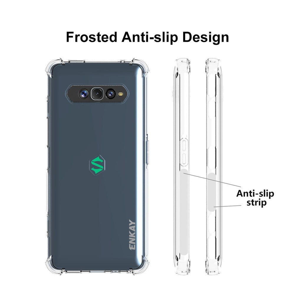 ENKAY HAT PRINCE Scratch-proof Anti-Slip Design TPU Mobile Phone Protector Case Cover for Xiaomi Black Shark 4