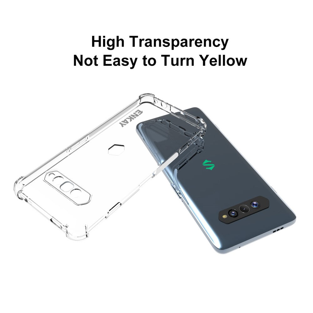 ENKAY HAT PRINCE Scratch-proof Anti-Slip Design TPU Mobile Phone Protector Case Cover for Xiaomi Black Shark 4