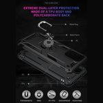 For Xiaomi Poco M5s 4G / Redmi Note 10 4G / Note 10S 4G Hybrid PC + TPU Phone Case with Finger Ring Kickstand