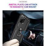 For Xiaomi Poco M5s 4G / Redmi Note 10 4G / Note 10S 4G Hybrid PC + TPU Phone Case with Finger Ring Kickstand