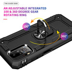 For Xiaomi Poco M5s 4G / Redmi Note 10 4G / Note 10S 4G Hybrid PC + TPU Phone Case with Finger Ring Kickstand