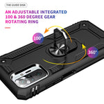 Combo Design PC + TPU Anti-drop Hybrid Phone Shell with Kickstand for Xiaomi Redmi Note 10 Pro/Note 10 Pro Max