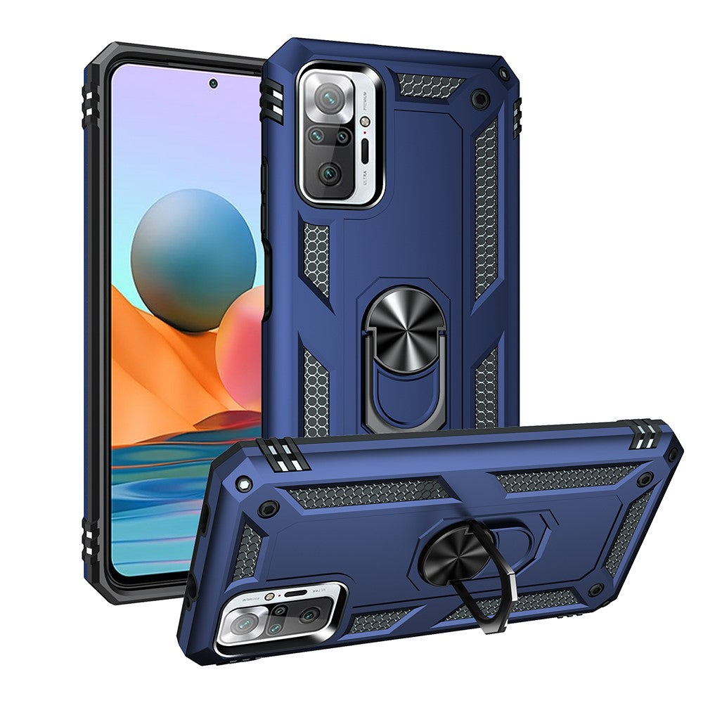 Combo Design PC + TPU Anti-drop Hybrid Phone Shell with Kickstand for Xiaomi Redmi Note 10 Pro/Note 10 Pro Max