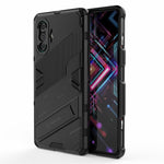 PC + TPU fallskyddande hybridmobilskal med stativdesign för Xiaomi Redmi K40 Gaming