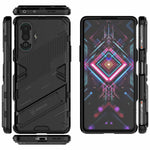 PC + TPU fallskyddande hybridmobilskal med stativdesign för Xiaomi Redmi K40 Gaming