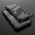 PC + TPU fallskyddande hybridmobilskal med stativdesign för Xiaomi Redmi K40 Gaming