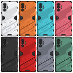 PC + TPU fallskyddande hybridmobilskal med stativdesign för Xiaomi Redmi K40 Gaming