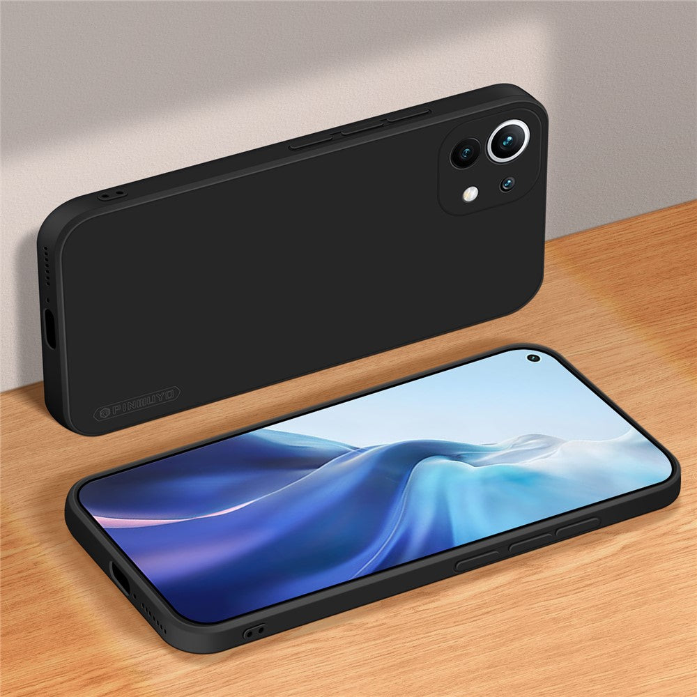 PINWUYO Precise Cut-Out Soft Silicone Cell Phone Case Cover Protector for Xiaomi Mi 11 Lite 4G / 5G / 11 Lite 5G NE