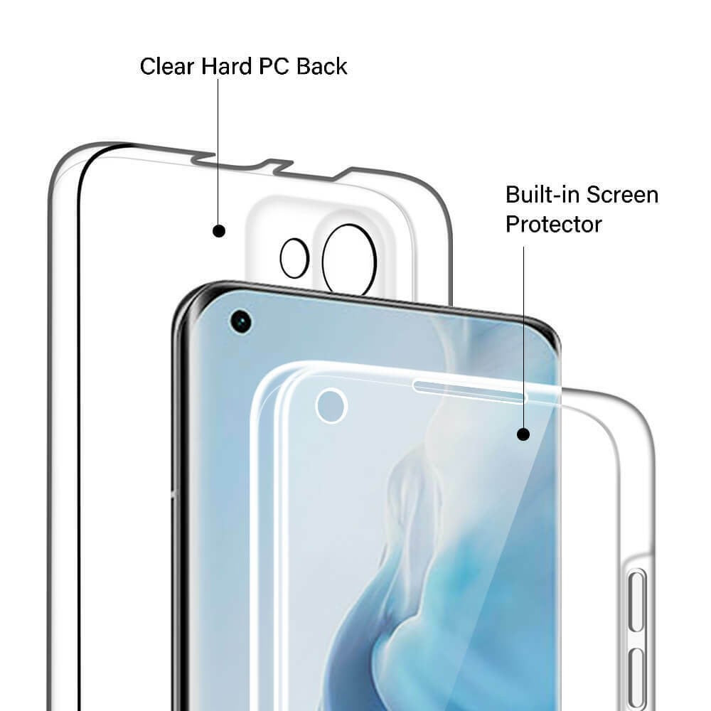 2 in 1 PET Front Cover + TPU + Acrylic Clear Full Protective Hybrid Shell for Xiaomi Mi 11 Lite 4G / 5G / 11 Lite 5G NE
