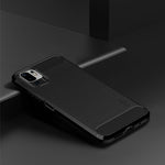 MOFI Carbon Fiber Brushed Flex TPU Phone Cover for Xiaomi Redmi Note 10 5G / Poco M3 Pro 5G