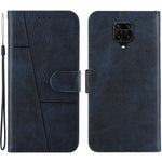 Concise Splicing Leather Phone Cover Case with Wallet Stand for Xiaomi Redmi Note 9S/9 Pro/9 Pro Max